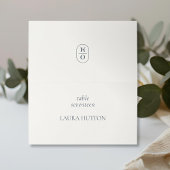 Ivory | Chic Monogram Wedding  プレイスカード