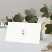 Ivory | Chic Monogram Wedding  プレイスカード
