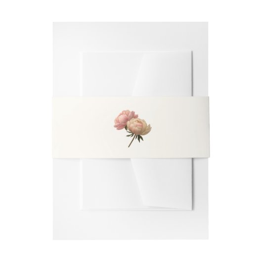 Ivory | Chic Rose Wedding 招待状ベリーバンド (正面例)