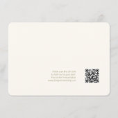 Ivory | Chic Rose Wedding Detail QR Code  エンクロージャーカード (裏面)