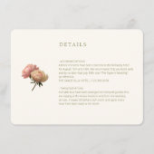 Ivory | Chic Rose Wedding Detail QR Code  エンクロージャーカード (正面)