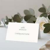Ivory | Chic Simple Wedding Folded Place Card プレイスカード