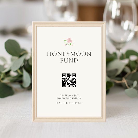 Ivory | Chic Wedding Honeymoon Fund Poster ポスター