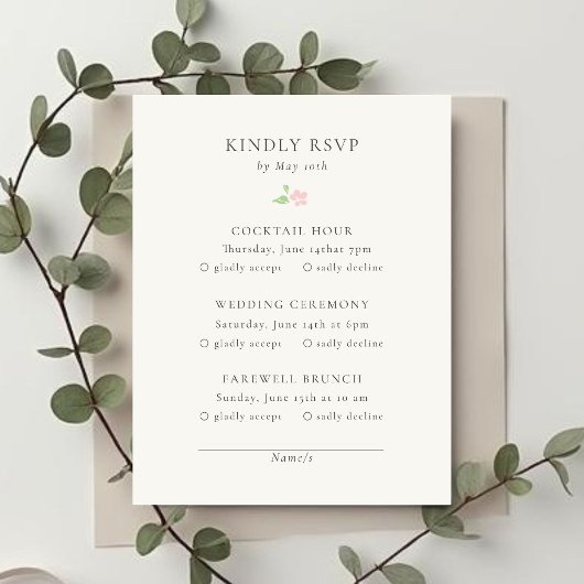 Ivory | Chic Wedding RSVP Response Card