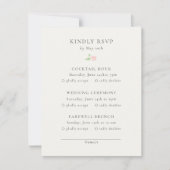 Ivory | Chic Wedding RSVP Response Card (正面)