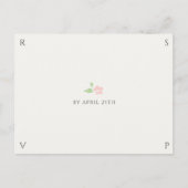 Ivory | Chic Wedding RSVP Response Postcard ポストカード (正面)