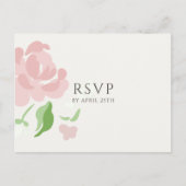 Ivory | Chic Wedding RSVP Response Postcard ポストカード (正面)
