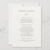 Ivory | Chic Wedding Weekend Itinerary Timeline 招待状 (正面)