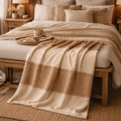 Ivory Clay Weave Fleece Blanket フリースブランケット