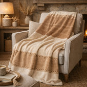 Ivory Clay Weave Fleece Blanket フリースブランケット