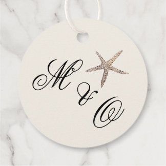 Ivory Coast Coastal Wedding Favor Tags Editable フェイバータグ
