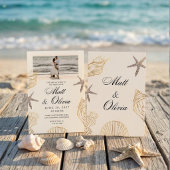 Ivory Coast Coastal Wedding Invitation Editable 招待状