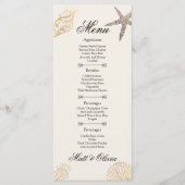 Ivory Coast Coastal Wedding Menu Editable メニュー (正面)