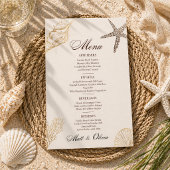 Ivory Coast Coastal Wedding Menu Editable メニュー