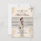 Ivory Coast Coastal Wedding Save the Date Editable セーブザデート (正面)