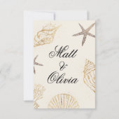 Ivory Coast Coastal Wedding Save the Date Editable セーブザデート (裏面)