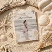 Ivory Coast Coastal Wedding Save the Date Editable セーブザデート