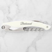 Ivory Color Personalized Wedding Bridesmaid ソムリエナイフ (正面)