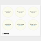 Ivory Color Plain Modern Minimalist  ラウンドシール (シート)