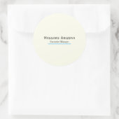 Ivory Color Plain Modern Minimalist  ラウンドシール (バッグ)