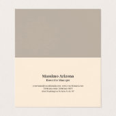 Ivory Color Plain Professional Modern Minimailst 名刺 (外部フラット)
