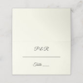 Ivory Color Simple Stylized Script Wedding プレイスカード (外部開封)