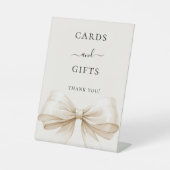 Ivory cream bow ivory girl cards gifts sign 台座サイン (正面)
