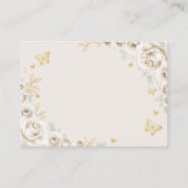 Ivory Cream Gold Floral Quinceanera  Details エンクロージャーカード (裏面)