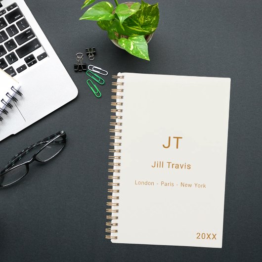 Ivory cream gold modern minimalist luxury 2026 プランナー手帳