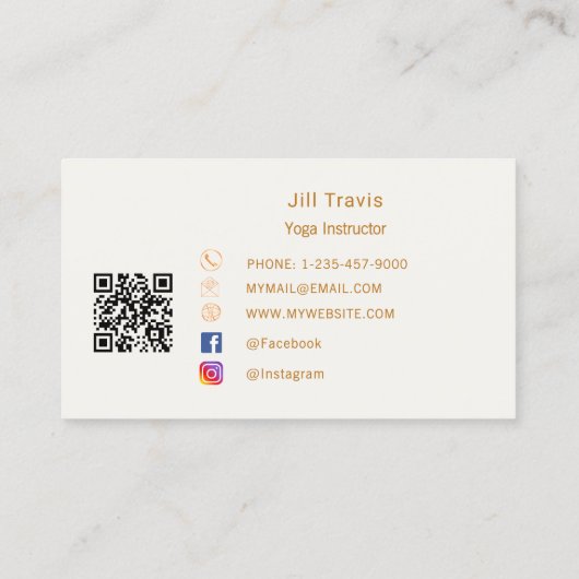 Ivory cream gold modern minimalst 名刺 (裏面)