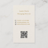 Ivory cream gold modern minimialst premium logo 名刺 (裏面)