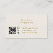 Ivory cream gold modern minimialst premium logo 名刺 (裏面)