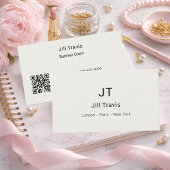 Ivory cream modern minimalst luxury 名刺