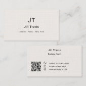 Ivory cream modern minimalst luxury 名刺 (正面/裏面)