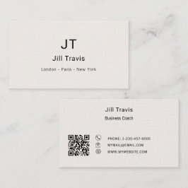 Ivory cream modern minimalst luxury 名刺