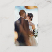 Ivory Cream | Photo Online RSVP QR Code Wedding  エンクロージャーカード (裏面)