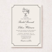 Ivory Double Frame Fruit Bowl Wedding Invitation 案内状