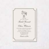 Ivory Double Frame Fruit Bowl Wedding Invitation 案内状