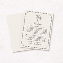 Ivory Double Frame Wedding Thank You Card