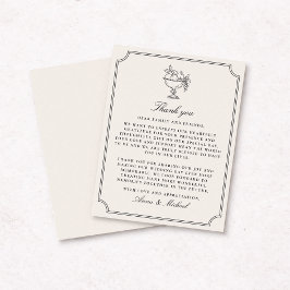 Ivory Double Frame Wedding Thank You Card セーブザデート