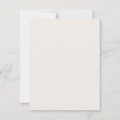 Ivory Double Frame Wedding Thank You Card セーブザデート (裏面)
