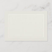 Ivory Dreams Formal Traditional Wedding Reception エンクロージャーカード (裏面)