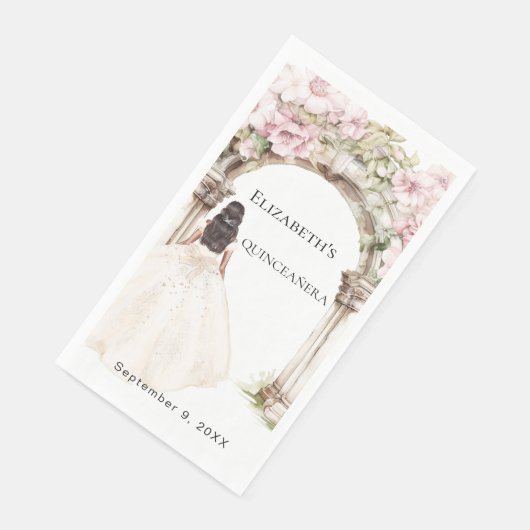 Ivory dress pink florals arch Quinceanera (コーナー)