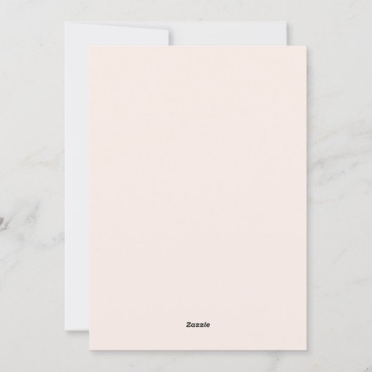 Ivory dusty rose florals Confirmation 招待状 (裏面)