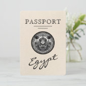 Ivory Egypt Passport Wedding Save the Date セーブザデート (スタンド正面)