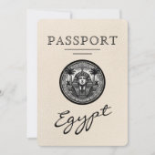 Ivory Egypt Passport Wedding Save the Date セーブザデート (正面)