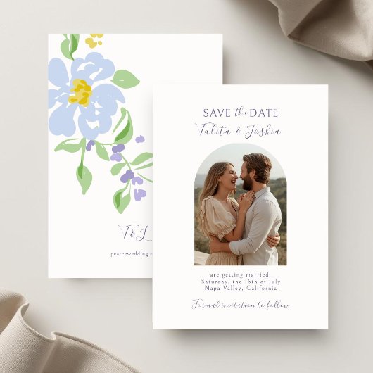 Ivory | Elegant Floral Arch Script Wedding 