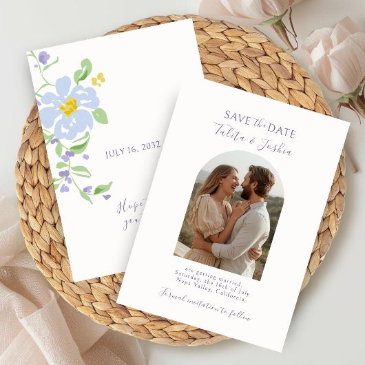 Ivory | Elegant Floral Arch Script Wedding 