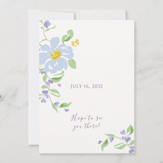 Ivory | Elegant Floral Arch Script Wedding  (裏面)