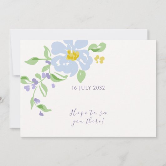 Ivory | Elegant Floral Script Arch Wedding (裏面)